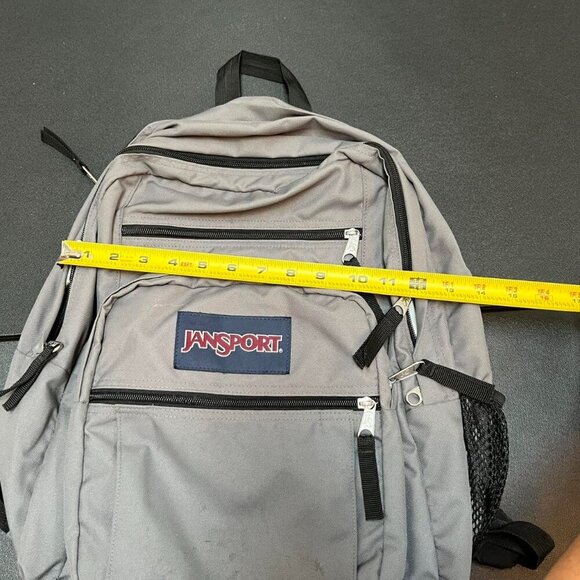 Jansport Big Student Gray Backpack Extra Laptop Pocket Large School Travel Bag - Picture 7 of 8